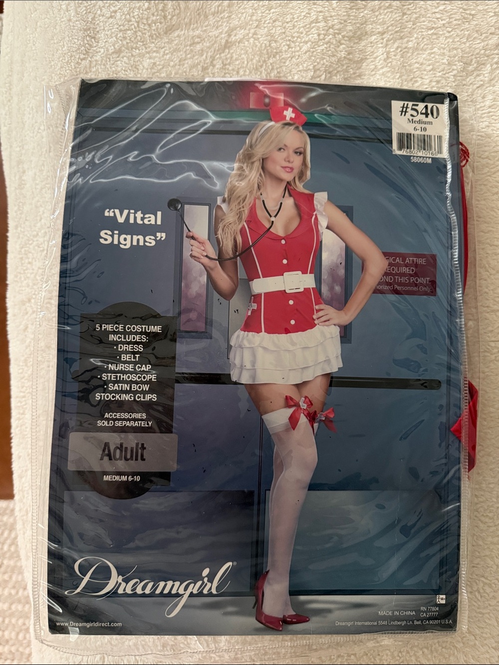 Dreamgirl Red and White 'Vital Signs' Nurse Costume